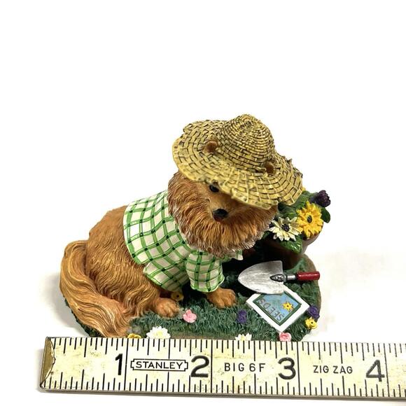Danbury Mint Pomeranian Perpetual Calendar May Dog Figurine Flowers Gardening - Picture 6 of 7